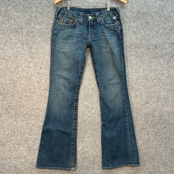 True Religion Denim - True Religion Bobby Jeans Womens Size 30 Blue Denim Bootcut Lowrise Medium Wash